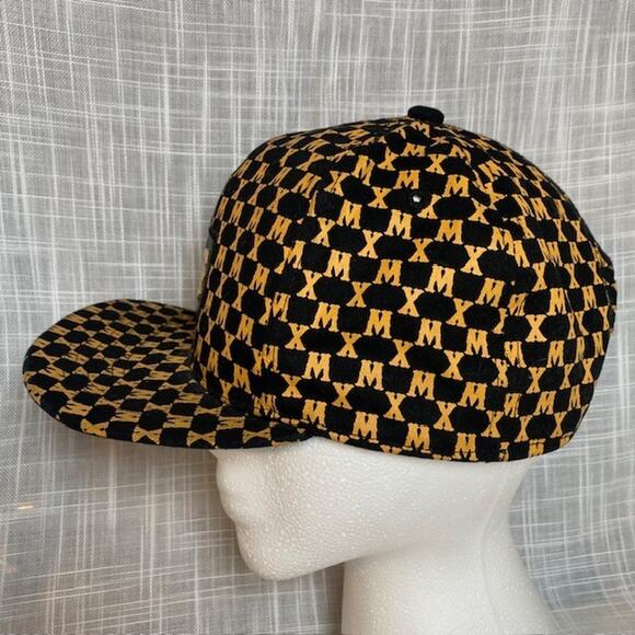 Mexico Ace Snapback Adjust Flat Bill Hecho Adult Baseball Hat Cap Black Yellow - Picture 4 of 7